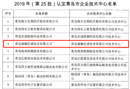 青島市企業(yè)技術(shù)中心名單公布，盛瀚榜上有名！